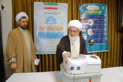 آیت الله نوری همدانی در انتخابات شرکت کرد