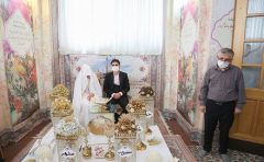 پیوند آسمانی ۲۰۲ زوج جوان در اتاق عقد حرم مطهر بانوی کرامت