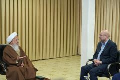 دیدار قالیباف با شماری از مراجع تقلید در قم
